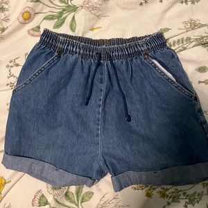 Vintage Drawstring Jean Shorts